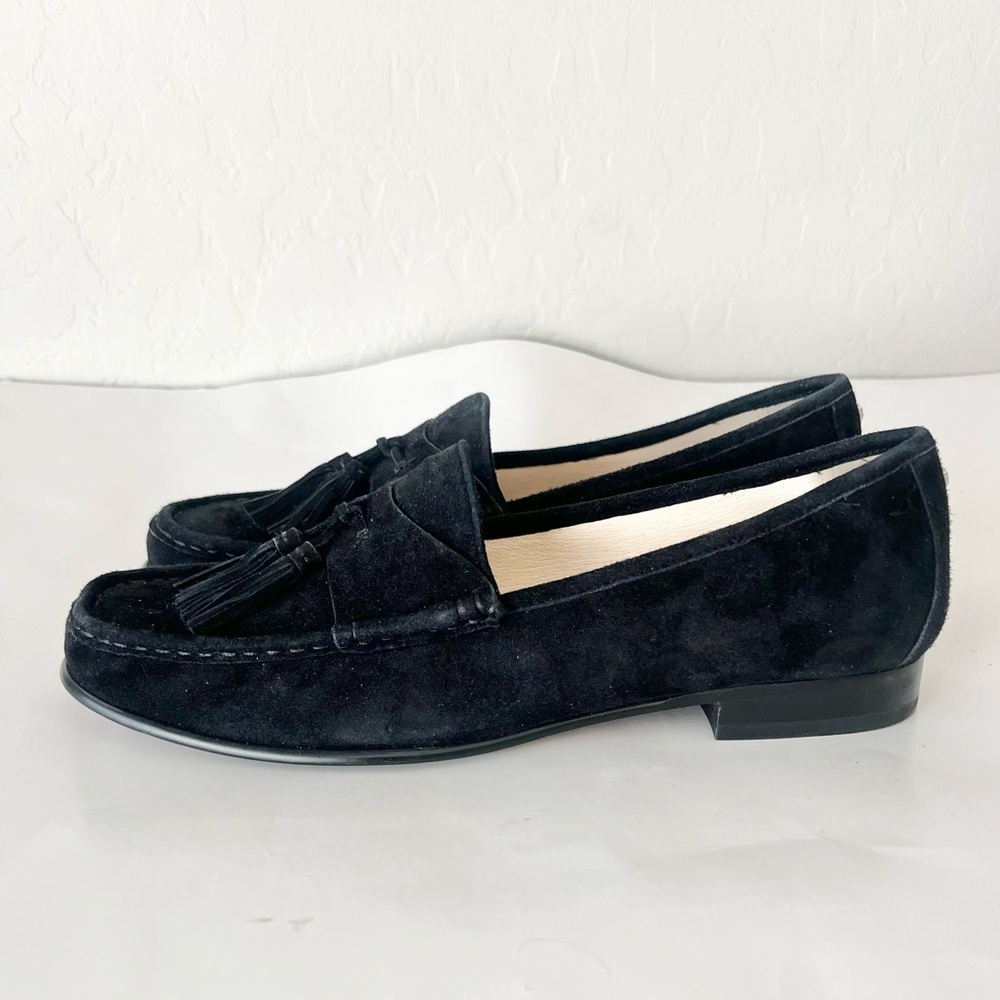 Sam Edelman Therese suede leather tassel loafers black 8.5 - Picture 4 of 10